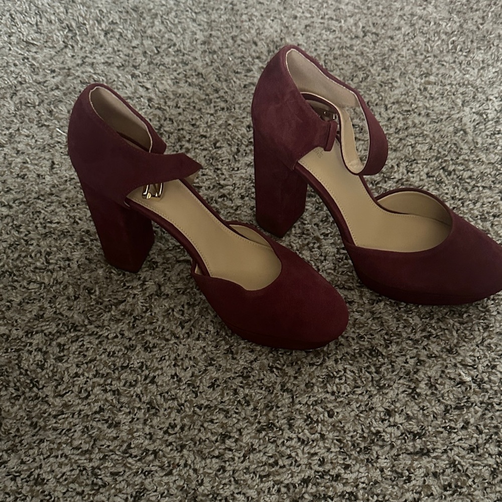 Michael Kors Collection Maghogany Block Heel Pumps